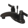 Kingston Brass NuvoFusion 1.2 GPM Centerset Bathroom Faucet with Pop-Up Drain Assembly Oil Rubbed Bronze