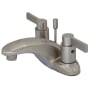 Kingston Brass NuvoFusion 1.2 GPM Centerset Bathroom Faucet with Pop-Up Drain Assembly Brushed Nickel