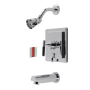 Kingston Brass Kaiser Tub and Shower Trim Package with 1.8 GPM Single Function Shower Head Polished Chrome