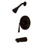 Kingston Brass Silver Sage Tub and Shower Trim Package with 1.8 GPM Single Function Shower Head Oil Rubbed Bronze