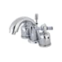 Kingston Brass Millennium 1.2 GPM Widespread Bathroom Faucet with Pop-Up Drain Assembly Polished Chrome