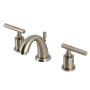 Kingston Brass Manhattan 1.2 GPM Widespread Bathroom Faucet with Pop-Up Drain Assembly Brushed Nickel