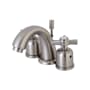 Kingston Brass Millennium 1.2 GPM Widespread Bathroom Faucet with Pop-Up Drain Assembly Brushed Nickel