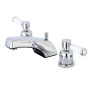 Kingston Brass Paris 1.2 GPM Widespread Bathroom Faucet with Pop-Up Drain Assembly Polished Chrome