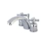 Kingston Brass Millennium 1.2 GPM Widespread Bathroom Faucet with Pop-Up Drain Assembly Polished Chrome