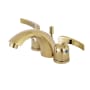 Kingston Brass Centurion 1.2 GPM Widespread Bathroom Faucet with Pop-Up Drain Assembly Polished Brass