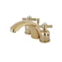 Kingston Brass Millennium 1.2 GPM Widespread Bathroom Faucet with Pop-Up Drain Assembly Polished Brass