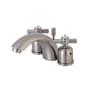 Kingston Brass Millennium 1.2 GPM Widespread Bathroom Faucet with Pop-Up Drain Assembly Brushed Nickel