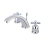 Kingston Brass Millennium 1.2 GPM Widespread Bathroom Faucet with Pop-Up Drain Assembly Polished Chrome