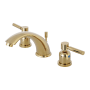 Kingston Brass Concord 1.2 GPM Widespread Bathroom Faucet with Pop-Up Drain Assembly Polished Brass
