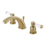 Kingston Brass Paris 1.2 GPM Widespread Bathroom Faucet with Pop-Up Drain Assembly Polished Brass