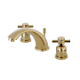 Kingston Brass Concord 1.2 GPM Widespread Bathroom Faucet with Pop-Up Drain Assembly Polished Brass