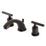 Kingston Brass Manhattan 1.2 GPM Widespread Bathroom Faucet with Pop-Up Drain Assembly Oil Rubbed Bronze