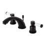 Kingston Brass Paris 1.2 GPM Widespread Bathroom Faucet with Pop-Up Drain Assembly Oil Rubbed Bronze