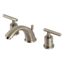 Kingston Brass Manhattan 1.2 GPM Widespread Bathroom Faucet with Pop-Up Drain Assembly Brushed Nickel
