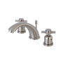 Kingston Brass Concord 1.2 GPM Widespread Bathroom Faucet with Pop-Up Drain Assembly Brushed Nickel