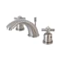 Kingston Brass Millennium 1.2 GPM Widespread Bathroom Faucet with Pop-Up Drain Assembly Brushed Nickel
