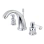 Kingston Brass Paris 1.2 GPM Widespread Bathroom Faucet with Pop-Up Drain Assembly Polished Chrome