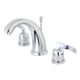 Kingston Brass Centurion 1.2 GPM Widespread Bathroom Faucet with Pop-Up Drain Assembly Polished Chrome