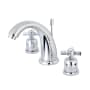 Kingston Brass Millennium 1.2 GPM Widespread Bathroom Faucet with Pop-Up Drain Assembly Polished Chrome