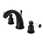 Kingston Brass Paris 1.2 GPM Widespread Bathroom Faucet with Pop-Up Drain Assembly Oil Rubbed Bronze