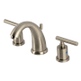 Kingston Brass Manhattan 1.2 GPM Widespread Bathroom Faucet with Pop-Up Drain Assembly Brushed Nickel