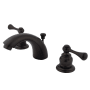 Kingston Brass Vintage 1.2 GPM Widespread Bathroom Faucet with Pop-Up Drain Assembly Oil Rubbed Bronze