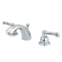 Kingston Brass Royale 1.2 GPM Widespread Bathroom Faucet with Pop-Up Drain Assembly Polished Chrome