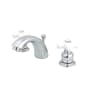 Kingston Brass Victorian 1.2 GPM Widespread Bathroom Faucet with Pop-Up Drain Assembly Polished Chrome