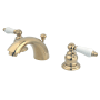Kingston Brass Victorian 1.2 GPM Widespread Bathroom Faucet with Pop-Up Drain Assembly Polished Brass