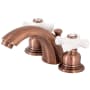 Kingston Brass Victorian 1.2 GPM Widespread Bathroom Faucet with Pop-Up Drain Assembly Antique Copper