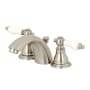 Kingston Brass American Patriot 1.2 GPM Widespread Bathroom Faucet with Pop-Up Drain Assembly Brushed Nickel