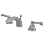 Kingston Brass Royale 1.2 GPM Widespread Bathroom Faucet with Pop-Up Drain Assembly Brushed Nickel