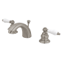 Kingston Brass Victorian 1.2 GPM Widespread Bathroom Faucet with Pop-Up Drain Assembly Brushed Nickel