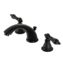 Kingston Brass Duchess 1.2 GPM Widespread Bathroom Faucet with Pop-Up Drain Assembly Matte Black
