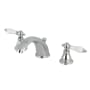 Kingston Brass American Patriot 1.2 GPM Widespread Bathroom Faucet with Pop-Up Drain Assembly Polished Chrome