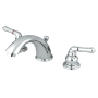 Kingston Brass Magellan 1.2 GPM Widespread Bathroom Faucet with Pop-Up Drain Assembly Polished Chrome