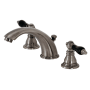Kingston Brass Duchess 1.2 GPM Widespread Bathroom Faucet with Pop-Up Drain Assembly Black Stainless