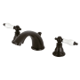 Kingston Brass American Patriot 1.2 GPM Widespread Bathroom Faucet with Pop-Up Drain Assembly Oil Rubbed Bronze