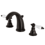 Kingston Brass American Patriot 1.2 GPM Widespread Bathroom Faucet with Pop-Up Drain Assembly Oil Rubbed Bronze