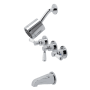 Kingston Brass Paris Tub and Shower Trim Package with 1.8 GPM Multi Function Shower Head Polished Chrome