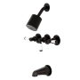 Kingston Brass Paris Tub and Shower Trim Package with 1.8 GPM Multi Function Shower Head Oil Rubbed Bronze