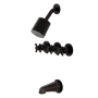 Kingston Brass Concord Tub and Shower Trim Package with 1.8 GPM Multi Function Shower Head Oil Rubbed Bronze