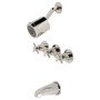 Kingston Brass Concord Tub and Shower Trim Package with 1.8 GPM Multi Function Shower Head Polished Nickel