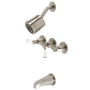 Kingston Brass Paris Tub and Shower Trim Package with 1.8 GPM Multi Function Shower Head Brushed Nickel