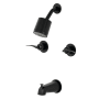 Kingston Brass Centurion Tub and Shower Trim Package with 1.8 GPM Multi Function Shower Head Matte Black