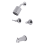 Kingston Brass Concord Tub and Shower Trim Package with 1.8 GPM Multi Function Shower Head Polished Chrome