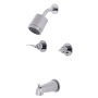 Kingston Brass Centurion Tub and Shower Trim Package with 1.8 GPM Multi Function Shower Head Polished Chrome