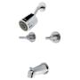 Kingston Brass Convergent Tub and Shower Trim Package with 1.8 GPM Single Function Shower Head and 7.0 GMP Spout Polished Chrome