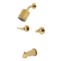 Kingston Brass Concord Tub and Shower Trim Package with 1.8 GPM Multi Function Shower Head Polished Brass